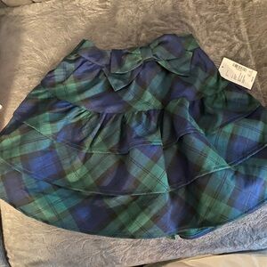Plaid Blue and Green Skirt